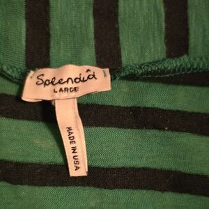 Splendid Emerald and Black Striped Top Tunic